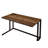 Walnut wood black desk with USB port-1580821253