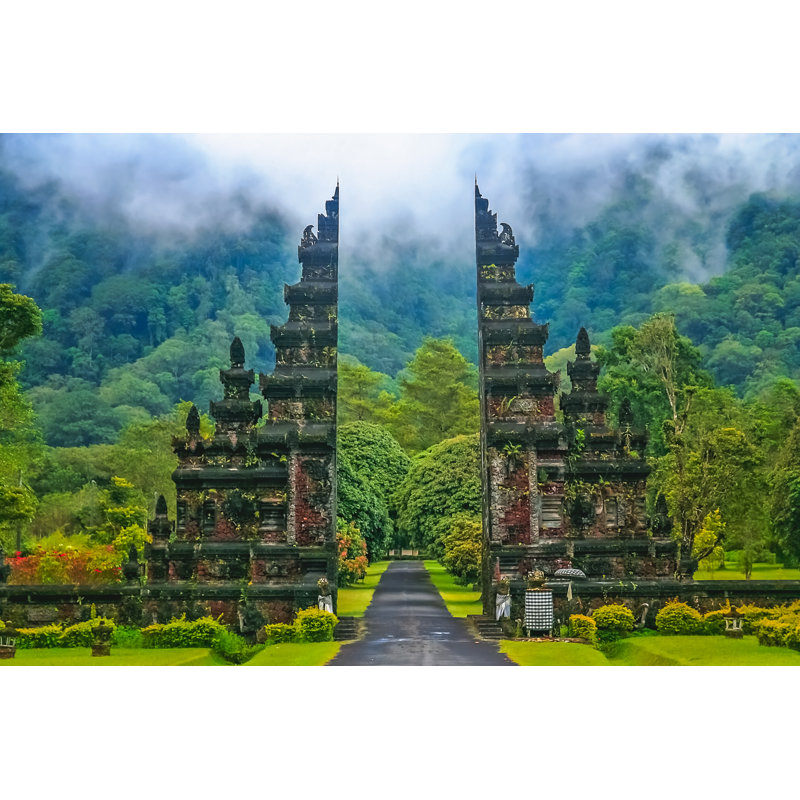 Hindu Temple In Bali - Wrapped Canvas Print, 30cm H x 46cm W x 3.8cm D