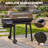 Feasto Charcoal Barrel Grill With Cover, Golden-132713954