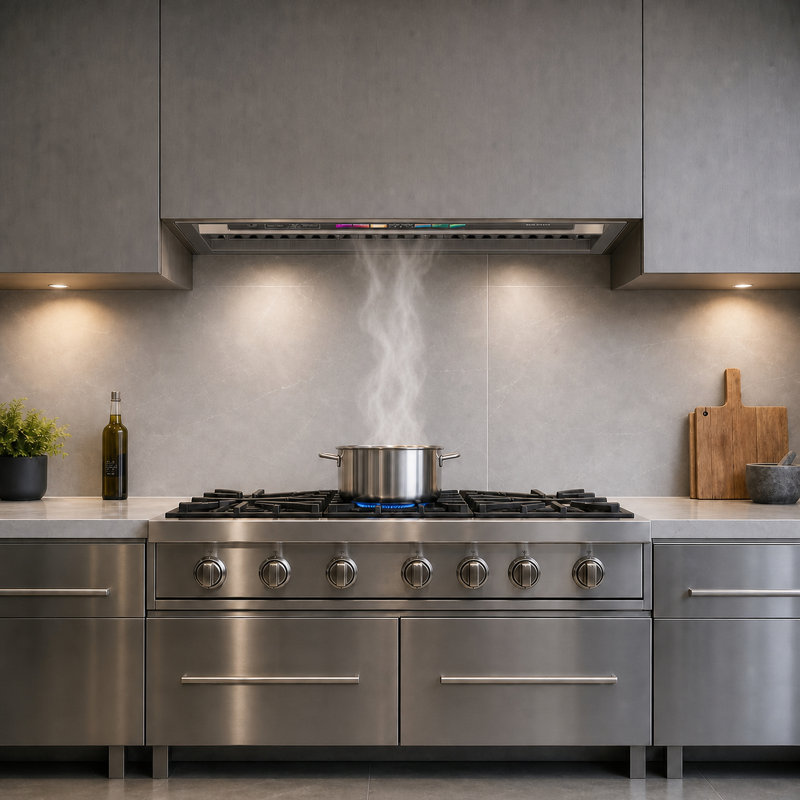 Hotte intégrée de 36 pouces avec commande vocale / par geste / tactile, hotte de cuisine intégrée avec conduit de 900 pi³ / min convertible