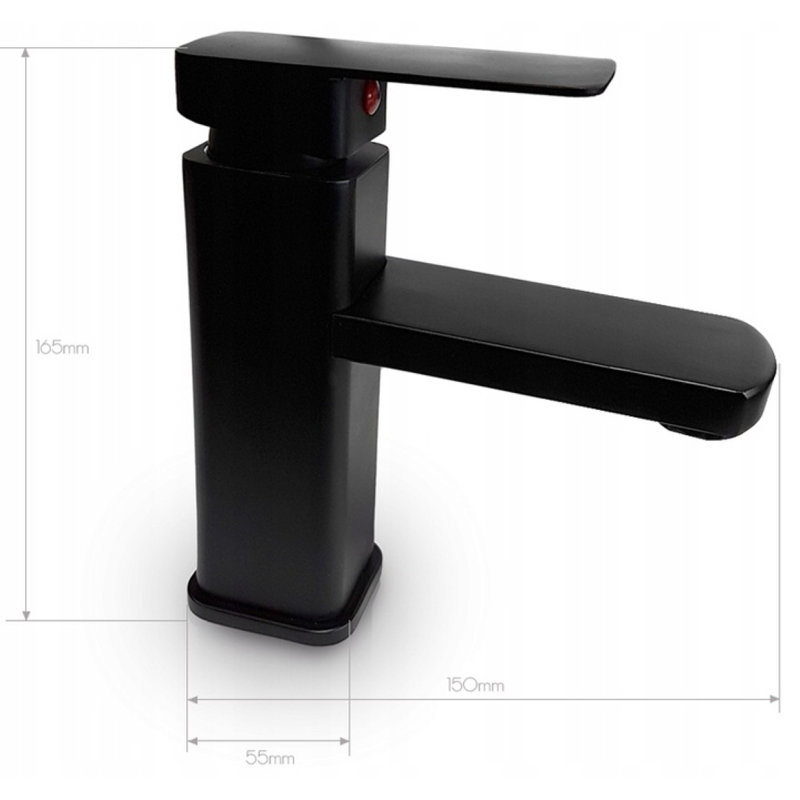 Stm Cubic Bathroom Faucet Black Wt3017