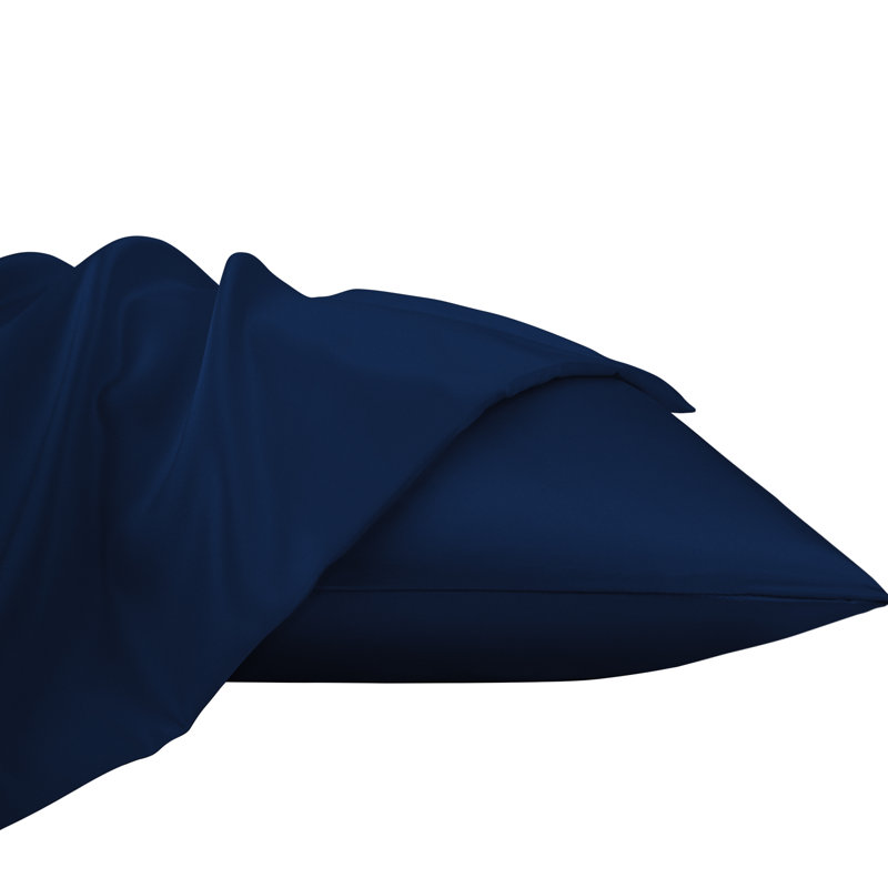 Satin Pillowcases, Zippered Pillow Cases for Hair and Skin - NTBAY, Queen, Navy Blue