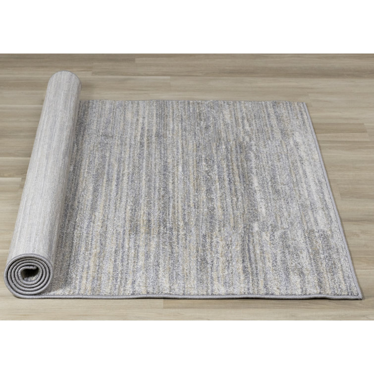 Arocho Simple Gray Beige White Area Rug
