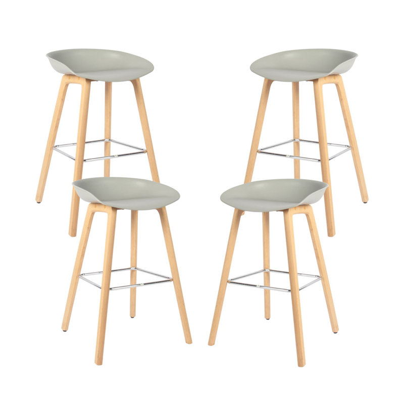 Tabouret de comptoir 26,7 po, gris, Noyer