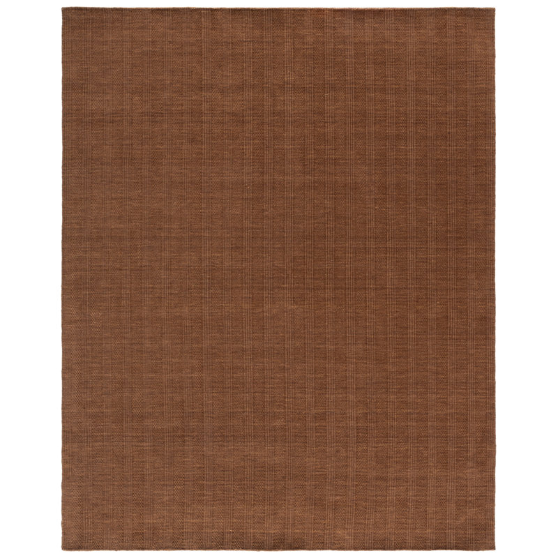 Laine tissée à la main Mirage Tapis d'intérieur en coton rayé, Rectangle 8' x 10'