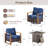 Drazen 4 - Person Patio Furniture Set With Fire Pit Table, All-Weather Wicker Outdoor Conversation Set With Chair And Thick Cushions-1541070967-1541070962-1541070961