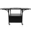 Table de barbecue extérieure en métal pour barbecue de style gros œuf, comprenant des planches latérales pliables, supportant des grils de grande taille et similaires, fabrication en fer robuste, rangement pour outils spacieux, assemblage rapide, mobi