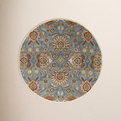 Arden Medium Gray Hand-Tufted Wool Floral Rug