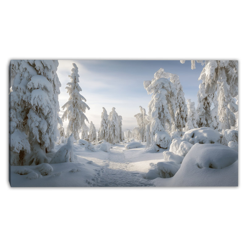 Art mural sur toile sculptée Snow Guardians, H 24 po x l 42 po