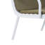 Fauteuil club d'extérieur en PP, structure blanche avec coussin vert, ensemble de 2-395137168
