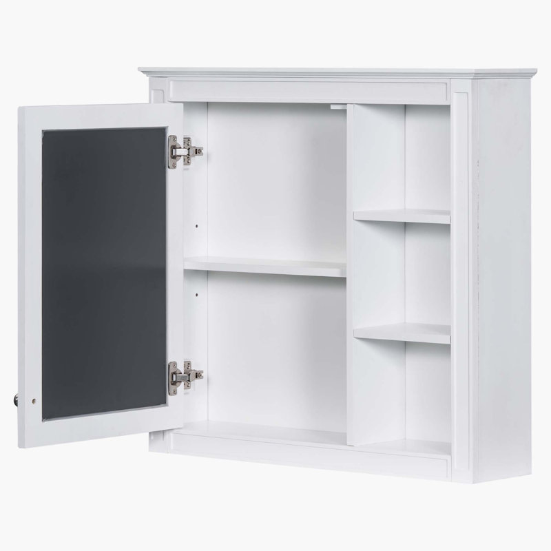 Armoire à pharmacie à miroir murale l 29,92 po H 28 po Rajpi, Blanc