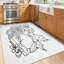 Tapis d'intérieur blanc lavable à la machine, décoré d'un motif d'oranges-1309860755