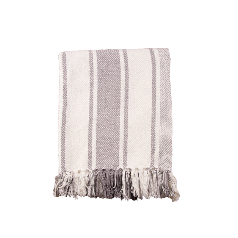 Channing Stripe Throw Blanket, Gray