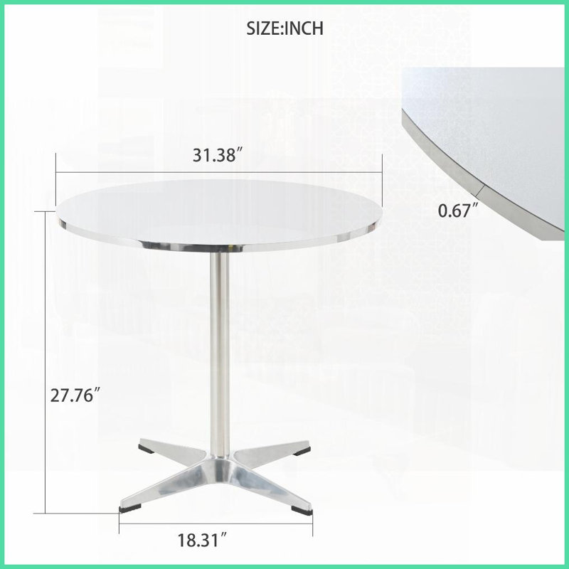 Table basse moderne et peu encombrante avec plateau en panneau de fibres à densité moyenne et amp; Pieds en acier inoxydable, faciles à nettoyer et amp; Polyvalent