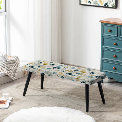 Banc noir tapissier Minimalist Botanic