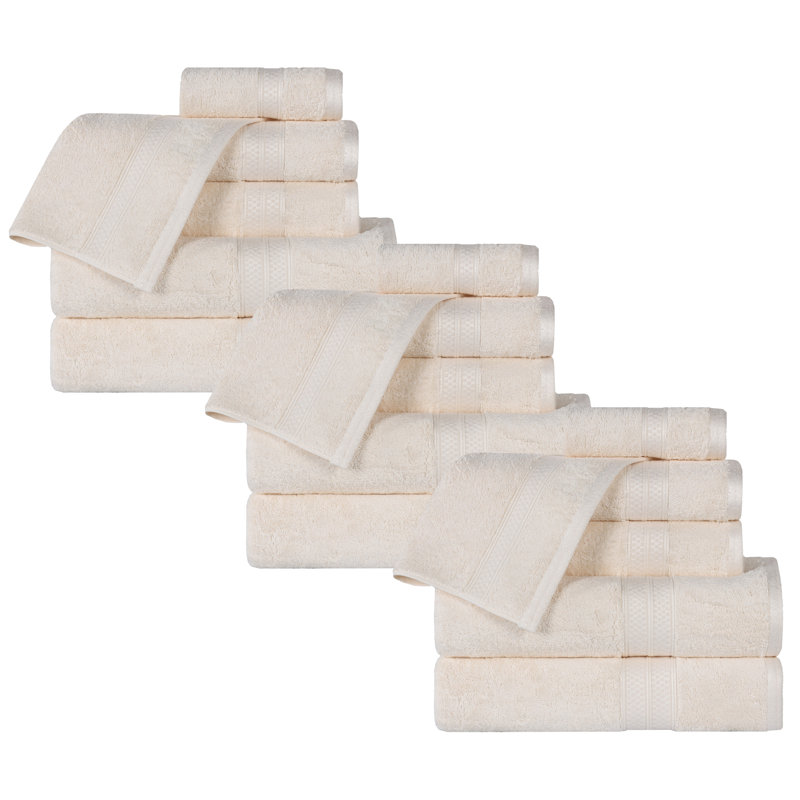 Nolhan Cotton Blend Plush Mulit-Size Set, Ivory