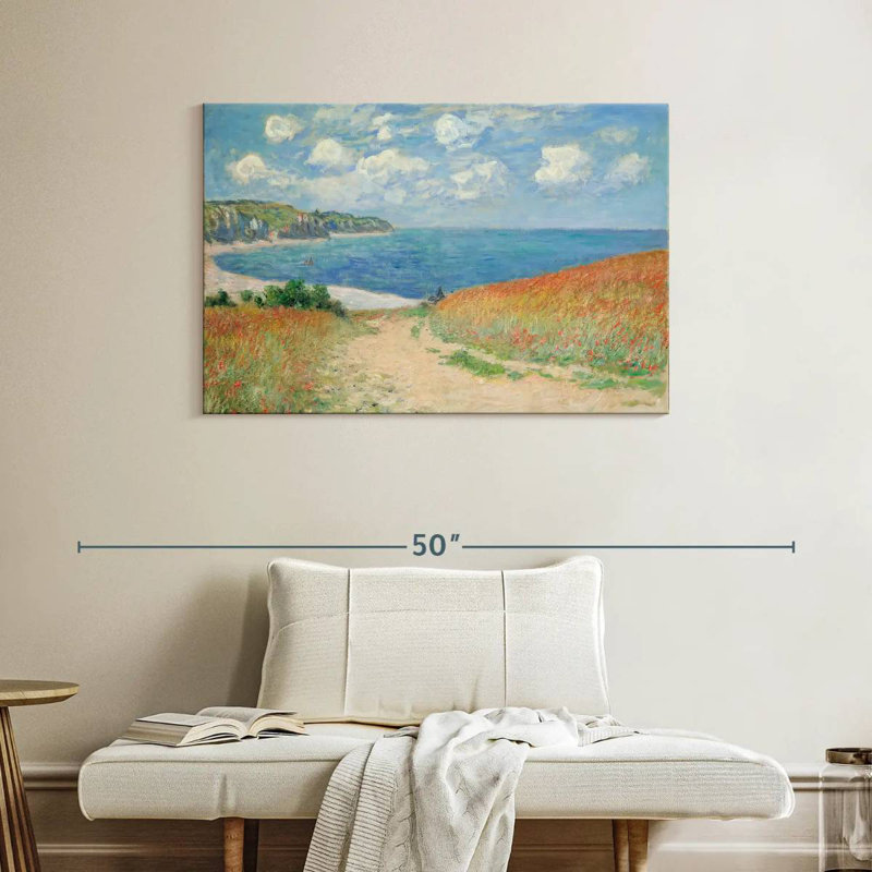 Ravi Path In Wheat Fields At Pourville, 26" H x 39" W