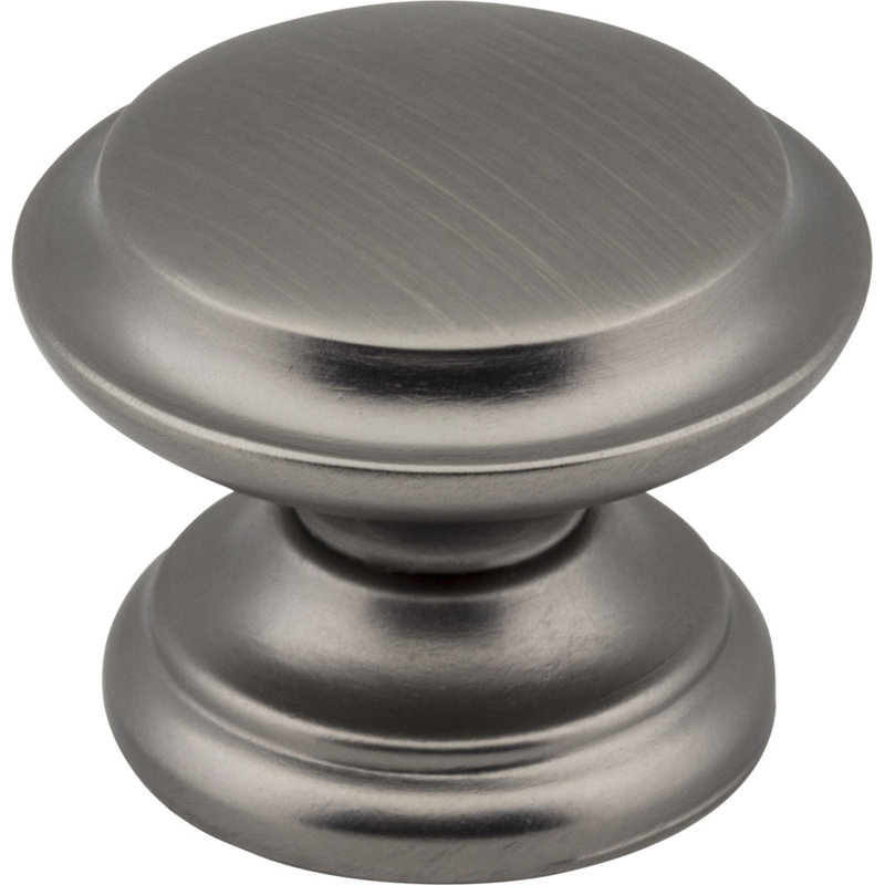 Cordova Mushroom Knob, Brushed Pewter, 1 3/8"