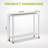 Modern Two-Tier Glass and Metal Console Table with Gold Accent, Narrow Sofa Table with Shelves for Hallway, Entryway, Living Room, Foyer, Corridor, and Office Decor-1000914956