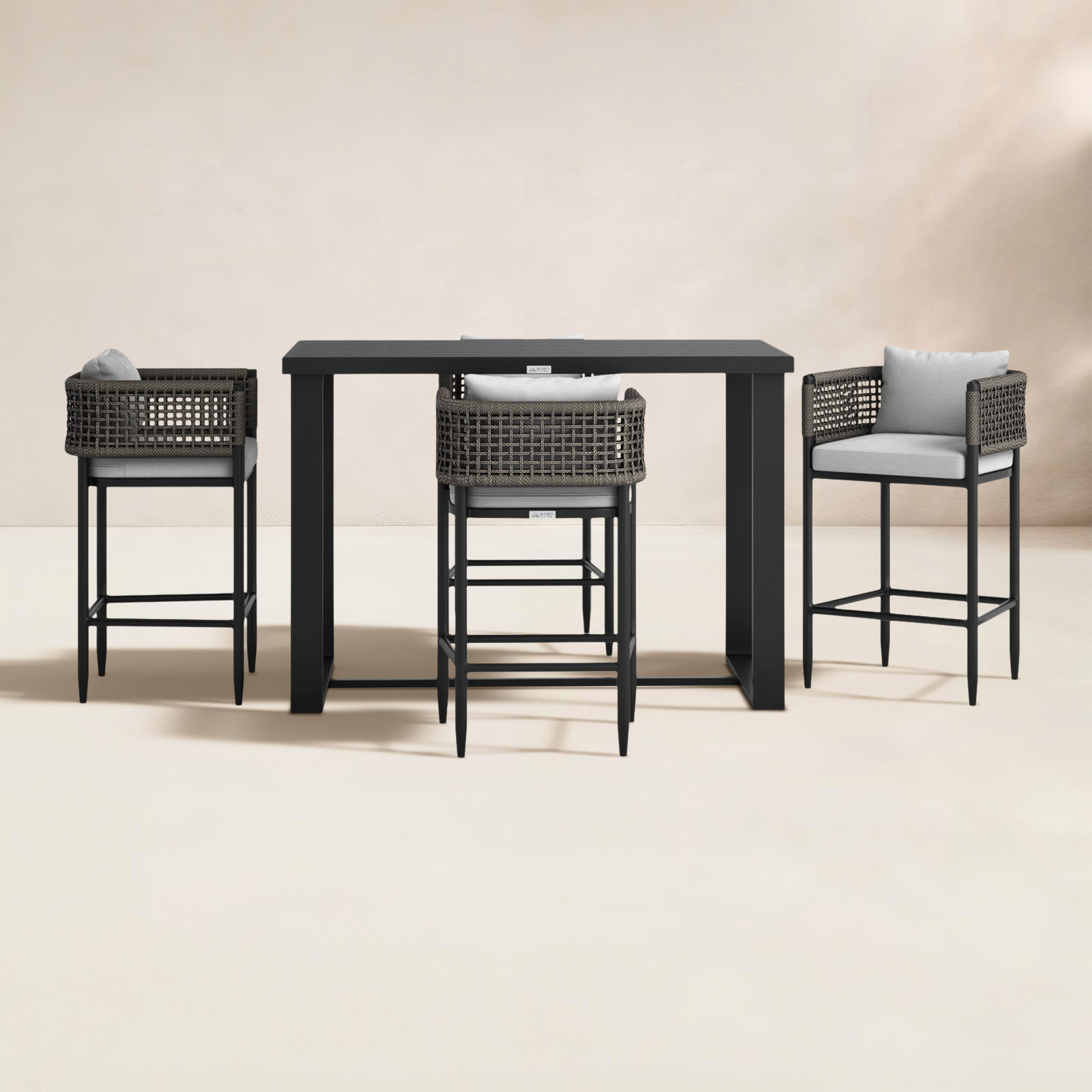 Scotia 59'' Rectangular 4 - Person Outdoor Dining Set with Cushions