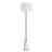 Marble-Inspired Base Metal Floor Lamp