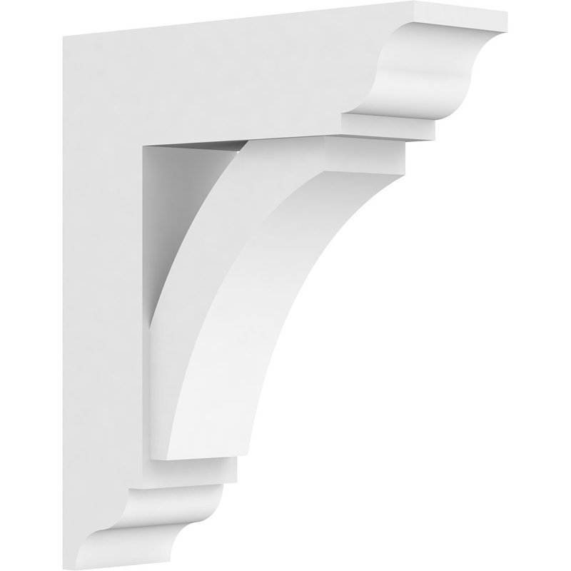 Support en uréthane standard standard avec extrémités traditionnelles, brun clair apprêté Thorton, H 14 po x l 3 po x P 12 po