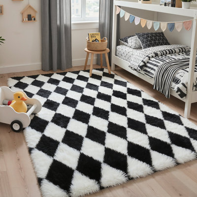 Plaid Machine Printed Area Rug