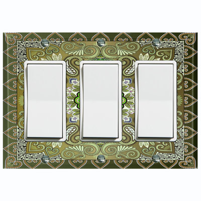 3 - Gang Toggle Light Switch Standard Wall Plate