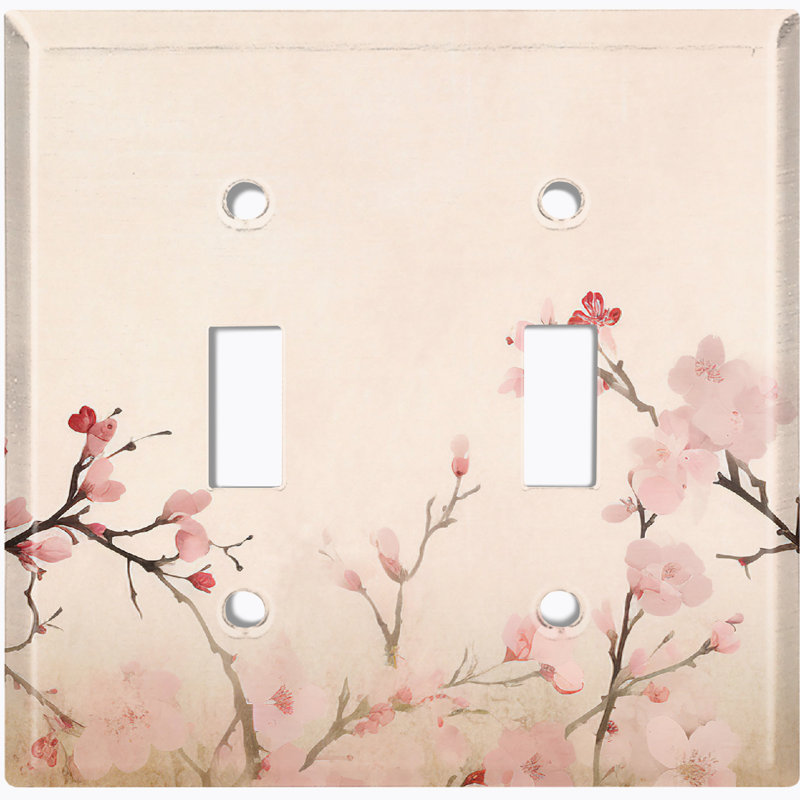 Plaque murale pour arbre de Noël rose et fleurs de sakura rose