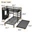 Lit superposé avec garde-robe intégré, lit superposé en métal avec lit gigogne, bureau pliable, échelles, conception à bruit réduit-976666028