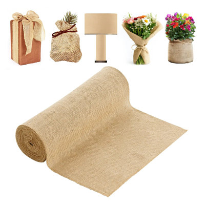 50×50 High Density Natural Burlap Fabric Roll – Biodegradable Jute Tree Wrap, Sturdy Fade-resistant For Decor/crafts/wedding/gardening/plant Winter Covering Essential