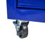 Armoire à outils à 5 tiroirs Rolling, rangement en acier de 20 po, glissières à roulement, 4 Universal 2 avec frein de stationnement, chariot d'apparence attrayant noir et bleu en bleu, coffre, chargement de 15 kg, blocage des roues-1668834474