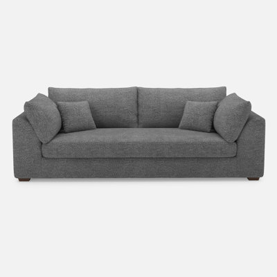 Solid Wood Frame Upholstered Loveseat with Toss Pillows