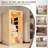 Infrared Sauna 1 Person, Infrared Saunas for Home, 110V Spruce Wood Dry Sauna with Foot Warmer