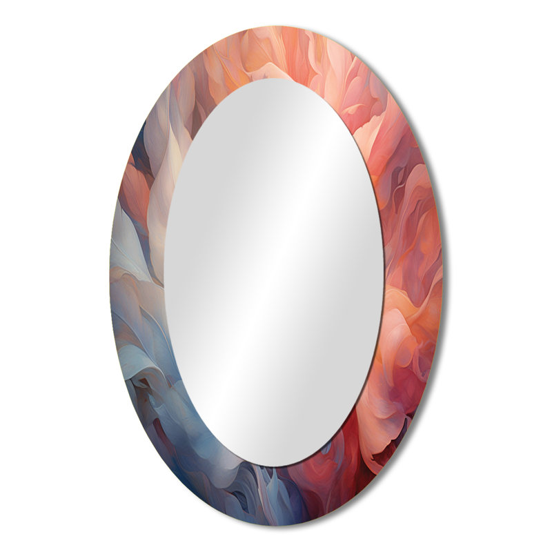 Miroir mural Peach Blue Rose Reverie I, 36 po x 24 po