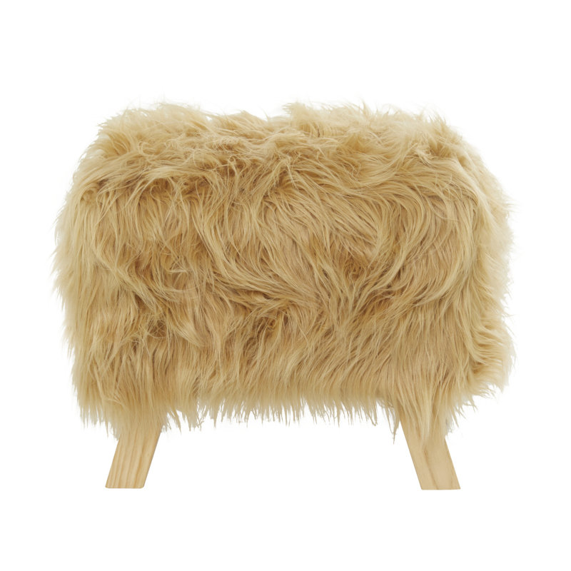 Et tabouret en polyester contemporain gris, Brun