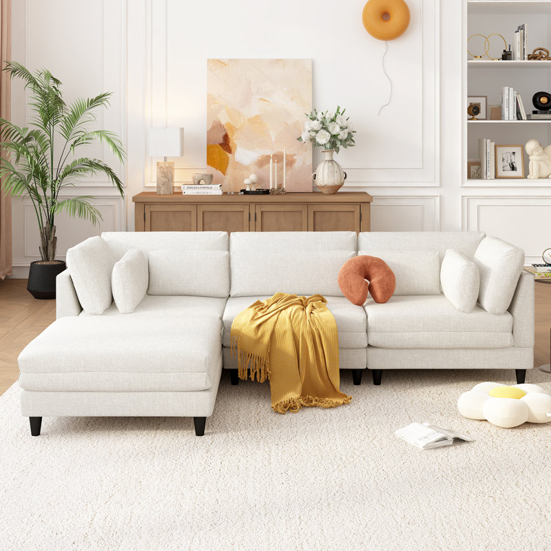 Zavier Modern L-Shaped Modular Sectional Sofa