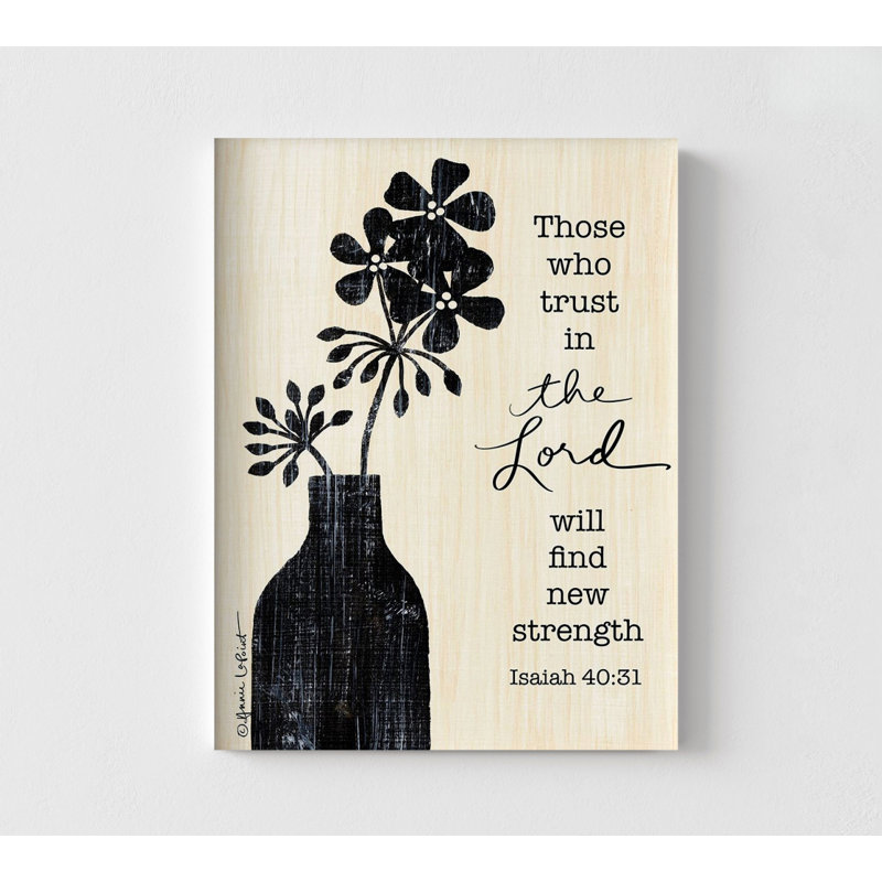 «I Trust him», Esaïe 40:31, art mural, impression encadrée de versets de la Bible, impression de vase floral, art mural botanique, impression d'affiche de détail de fleur