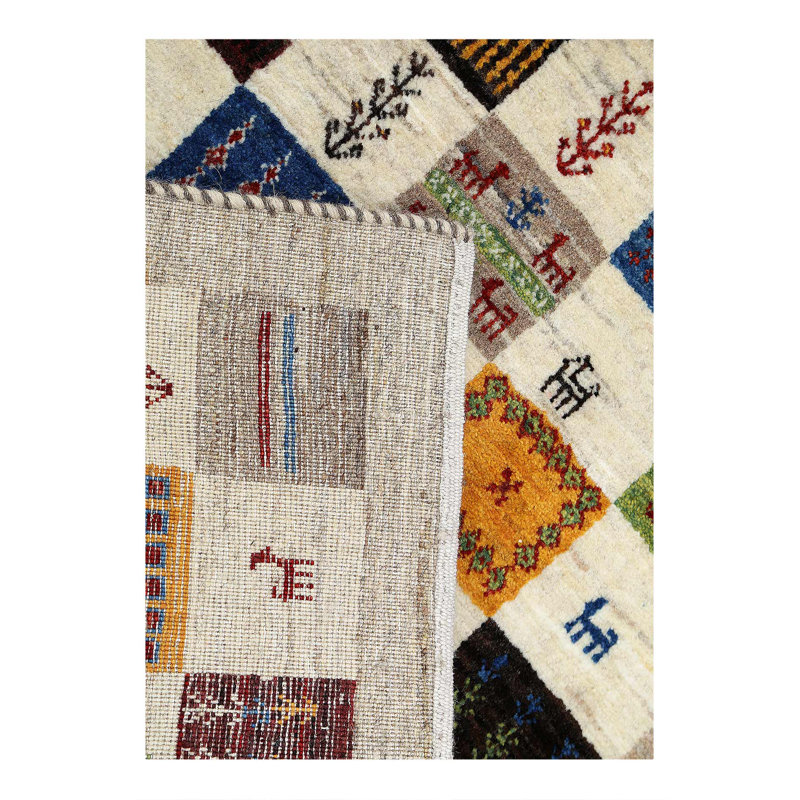 Tapis ivoire noué à la main 2 pi 1 po x 3 pi