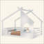 Lit de maison avec fenêtre et petite tablette, lit en bois avec toit en forme de maison, sans sommier-944789944-944789946
