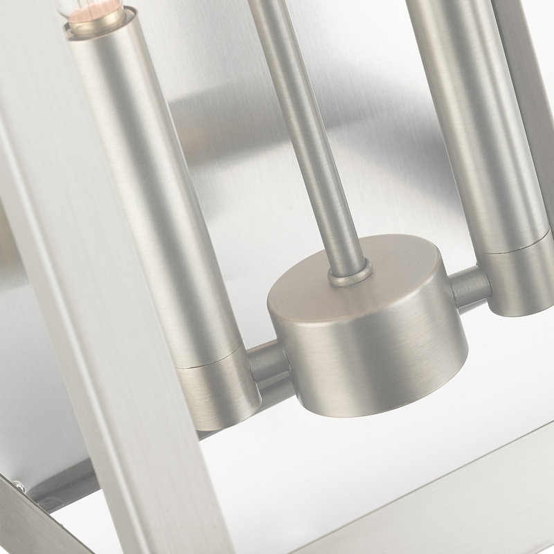 Plafonnier encastré d'extérieur à 2 ampoules Angelena, Nickel brossé, H 16,25 po x l 8 po x P 6,875 po