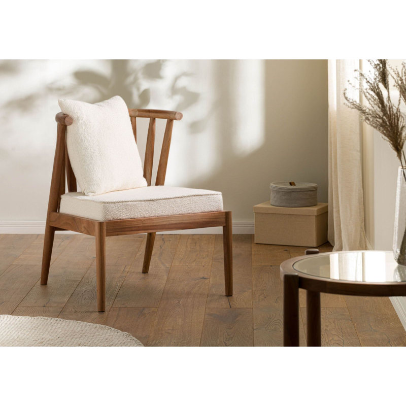 KOPENHAGEN 44cm H Polyester Blend Upholstered Parsons Chair in Ecru
