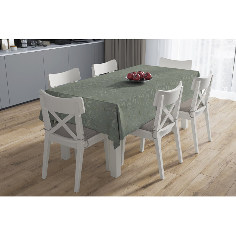 Nappe surdimensionnée en jacquard Vines 54x70 - Muscade, L 108 po x l 70 po, Vert