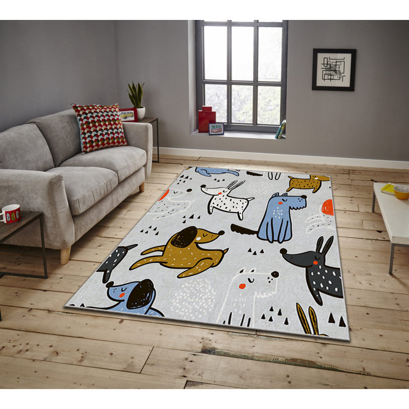 Luxurious Velvet Area Rug, 4.6 x 7.2 Feet | 100% Polyester, 740 g/m² | Non-Slip Felt Dot Underside, Machine Washable | Digital Print Design, Easy to Clean, Perfect for Living Room & Bedroom Décor