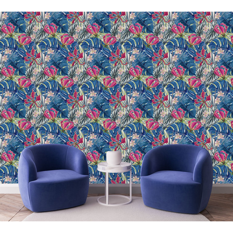 Panneau de papier peint adhésif Houria, L 2,08 pi x L 18,75 pi