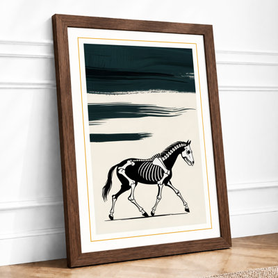 Skeletal Horse Vintage - Framed Print