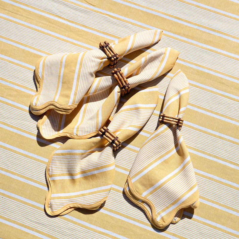 Cabana Stripe Napkins, Sunshine