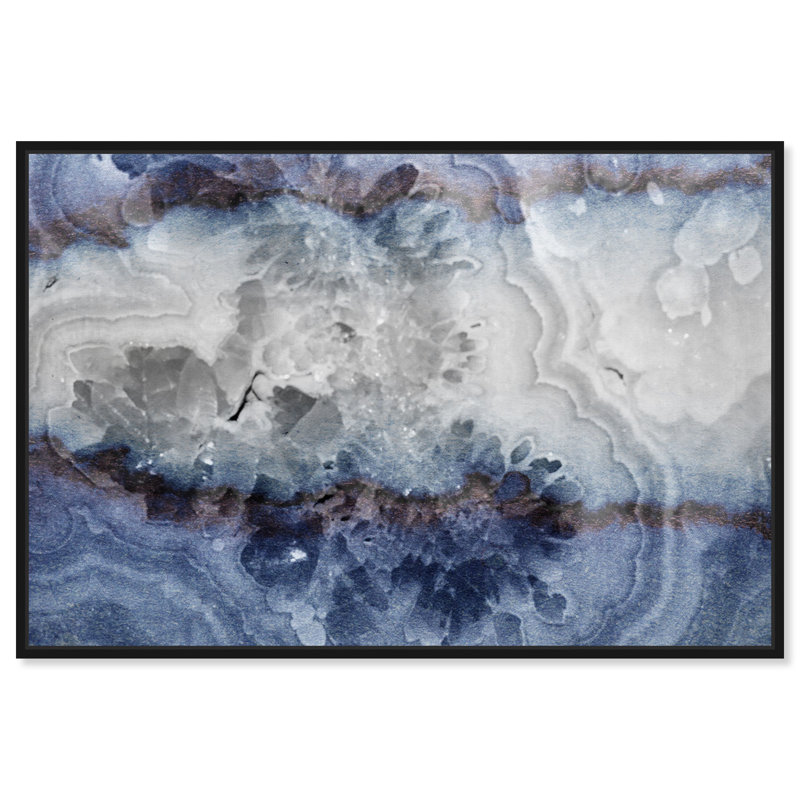 «Lunar Agate», reproduction d'art graphique sur toile, L 36 po x H 24 po, Cadre noir