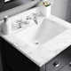 Cronin 24" Carrara White Marble Countertop Bath Vanity with Faucet and Mirror