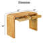 Console Arlow moderne en bois d'acacia de 43 po avec deux tiroirs au fini brun naturel